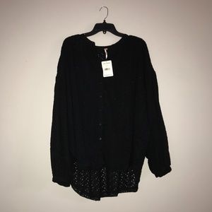 NWT Free People Maddison Eyelet Blouse